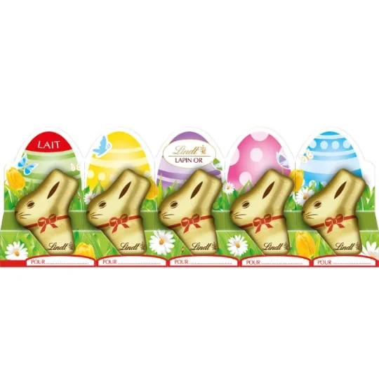 Chocolat lait mini lapins Or