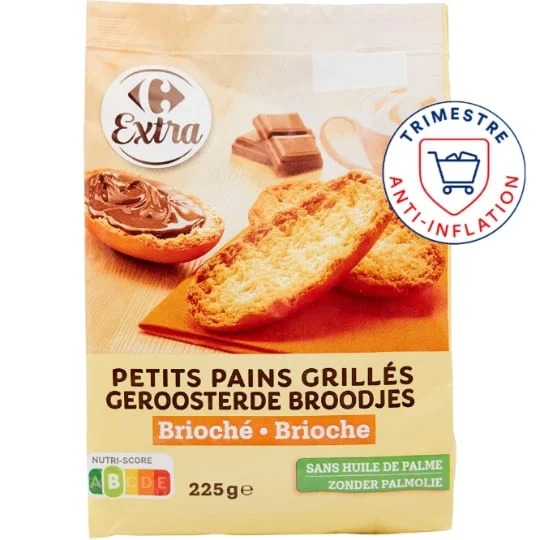 Petits pains grillés briochés