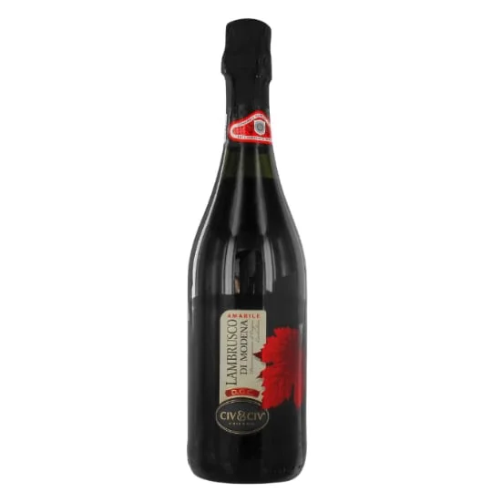 Vin pétillant rouge Lambrusco DOC Italie