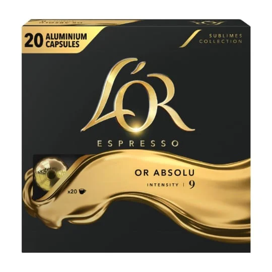 Café capsules Compatibles Nespresso or absolu intensité 9