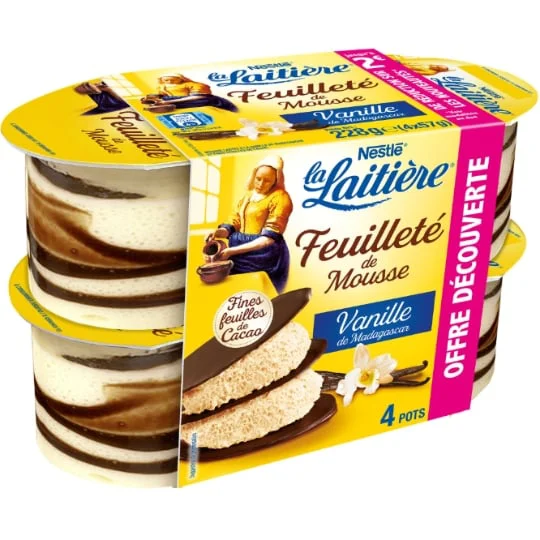 Feuilleté de mousse à la vanille