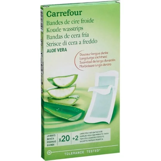 Bandes de cire froide jambes