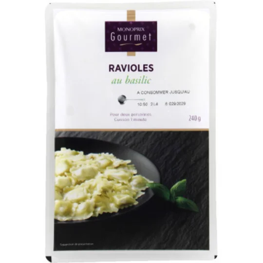 Ravioles au basilic