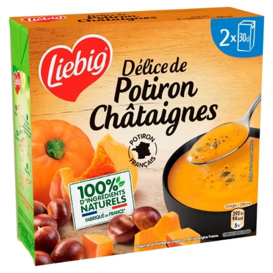 Soupe Potiron français & châtaignes