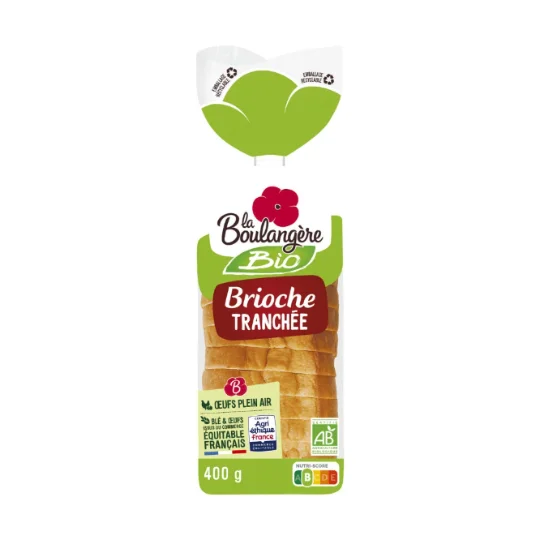Brioche bio tranchée