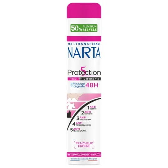 Déodorant Protection 5 Peau + Vêtements 48H Fraicheur Propre