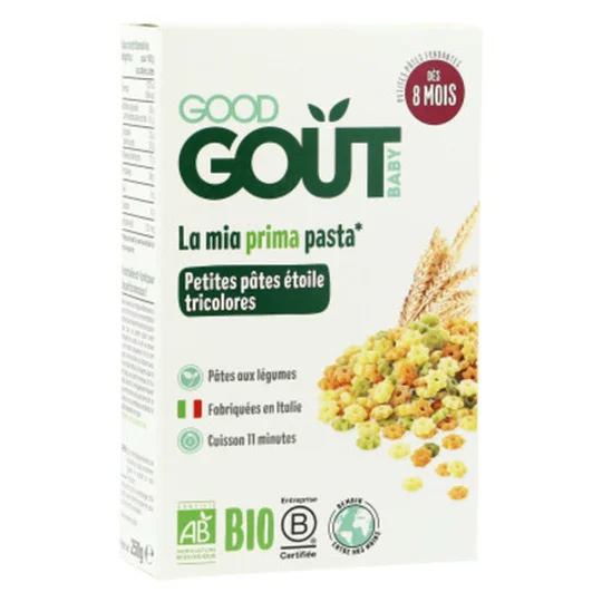 Pâtes étoiles tricolores 8 mois Bio