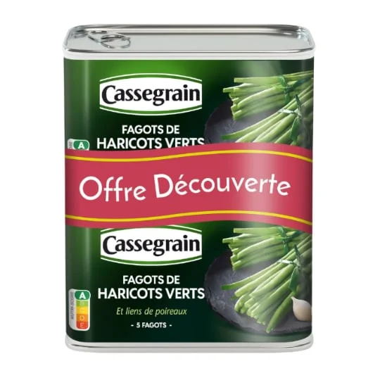 Haricots verts extra-fins en fagots et liens de poireaux