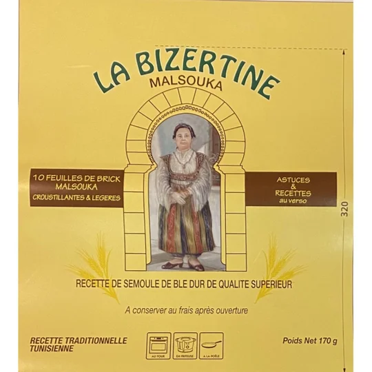 Feuille de brick farine semoule