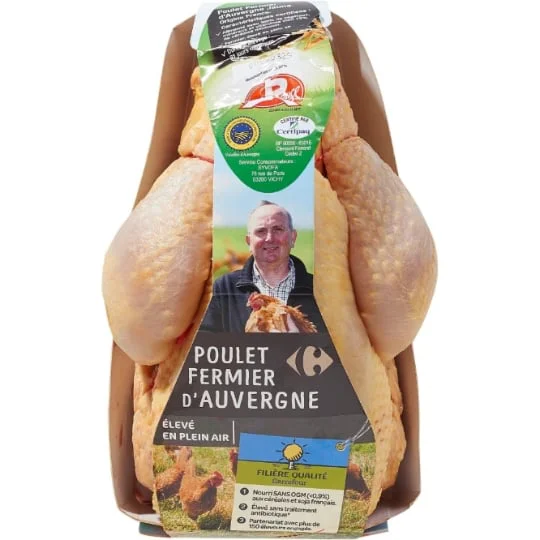 Poulet jaune d'Auvergne Label Rouge