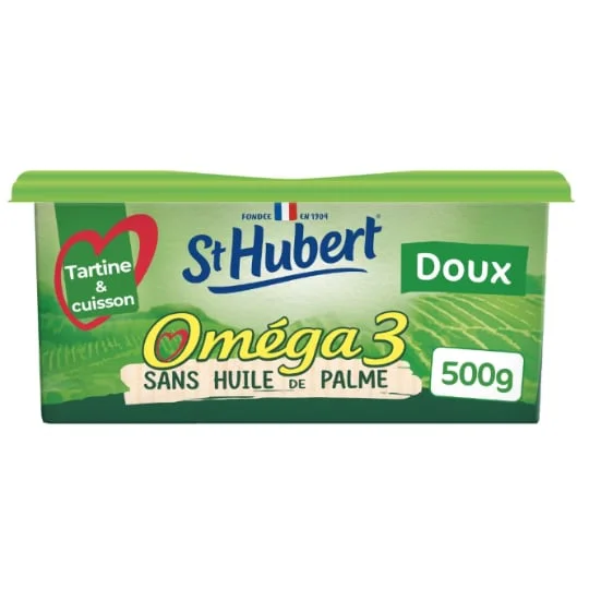 Margarine Doux Sans Huile de Palme 100% Végétal Oméga 3