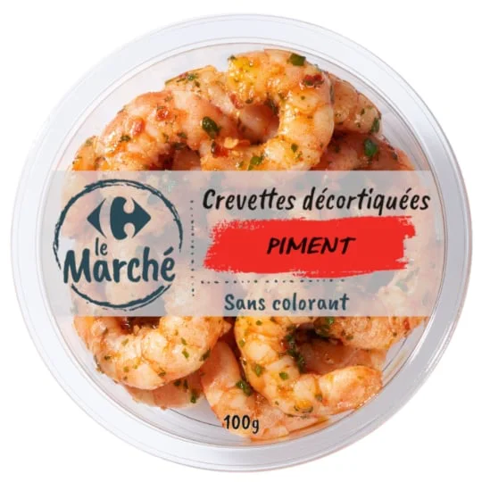 Crevettes décortiquées sauce piment