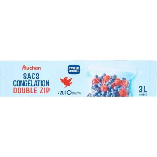 Sacs de congelation avec zip 3l