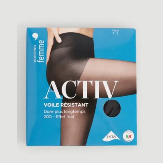 Monoprix Collants voile résistant 20D noir effet mat taille 3