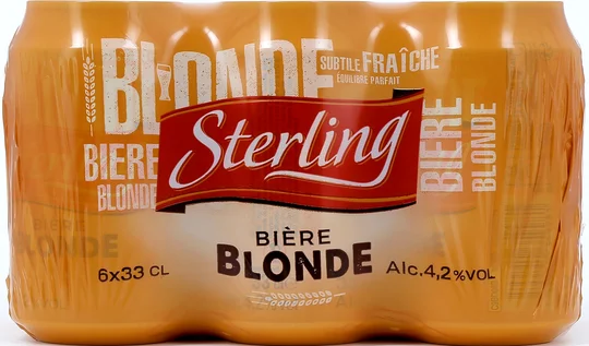 Bière blonde pur malt 4.5% boîtes