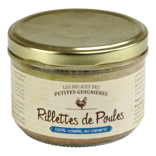 Rillettes de poules 100% volaille canard