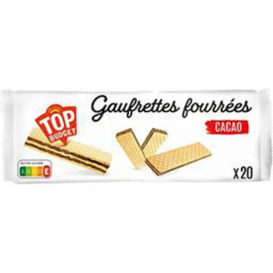Gaufrettes fourrées cacao