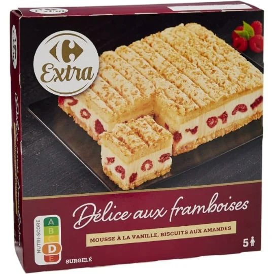 Dessert glacé Délices aux framboises