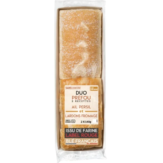 Préfou duo ail et lardon emmental