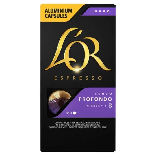 Café capsules Compatibles Nespresso lungo profondo intensité 8