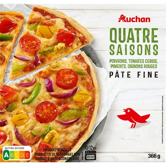 Pizza pâte fine 4 saisons