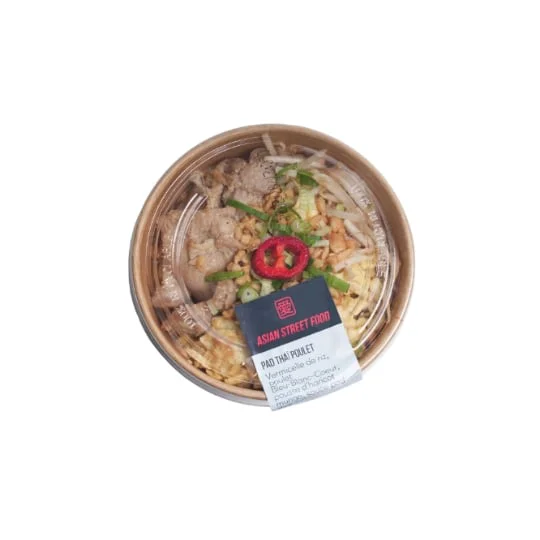 Plat cuisiné pad thaï poulet