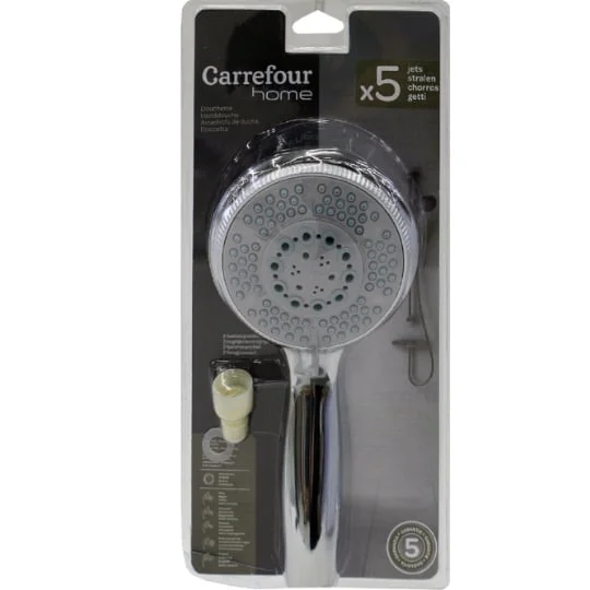 Grande douchette plastique 5 jets