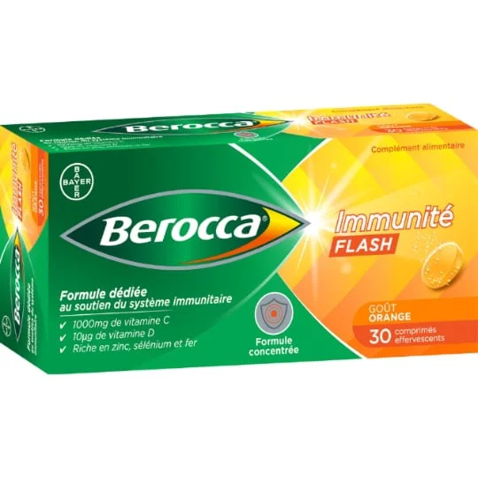 Complément Alimentaire Soutien Du Système Immunitaire Vitamine C Goût Orange Formule Concentrée Immunité Flash