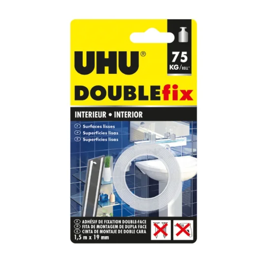 Adhésif "Doublefix" intérieur double-face 1,5 m 19 mm