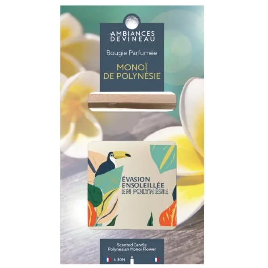 Bougie en verre oval - Monoi de Polynésie