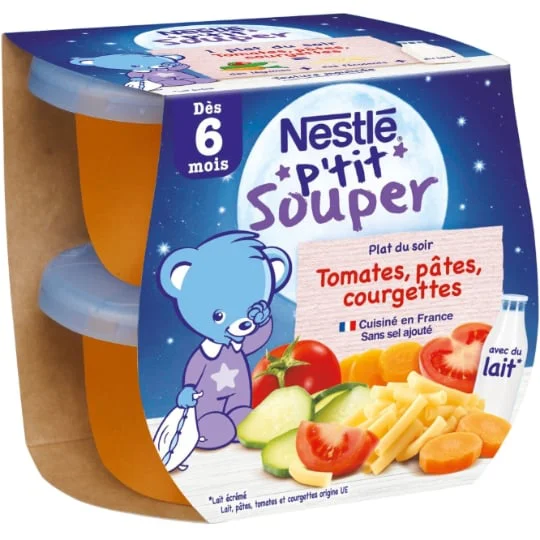 Plat bébé 6+ mois tomates pâtes