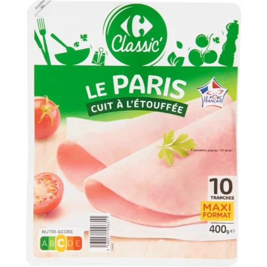 Jambon Le Paris cuit à l'étouffée