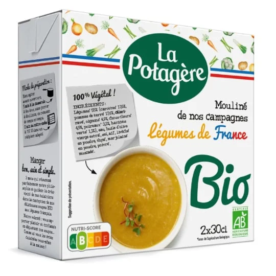 Soupe bio légumes de nos campagnes