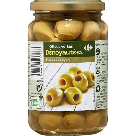 Olives vertes dénoyautées