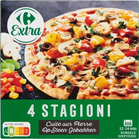 Pizza 4 Stagioni cuite sur pierre