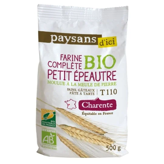 Farine complète de petit épeautre T110 Charente Bio