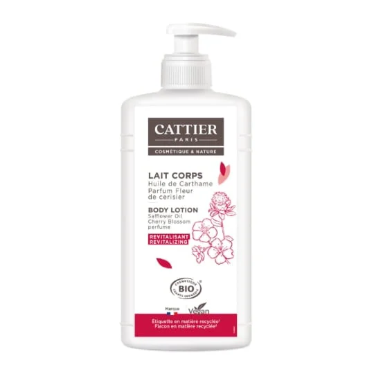 Lait Corps Revitalisant Huile de Carthame au Fleur de Cerisier Bio