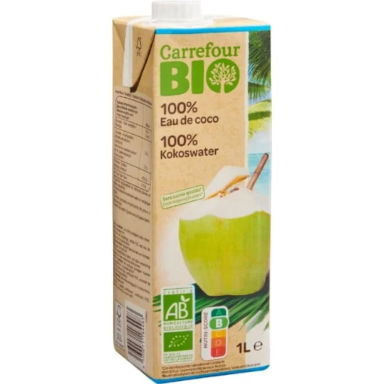 Eau de coco bio sans sucres ajoutés