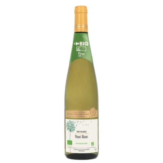 Vin blanc d'alsace pinot bio