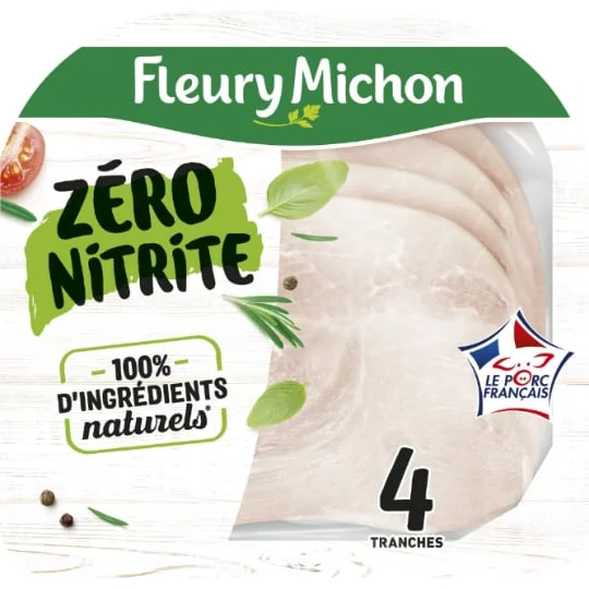 Jambon de porc zéro nitrite