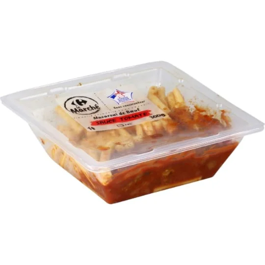 Plat cuisiné macaroni boeuf tomate