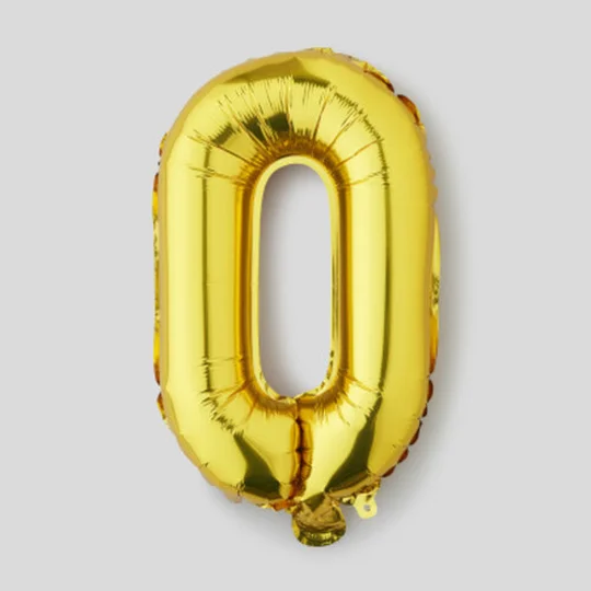 Ballon Chiffre 0 Or