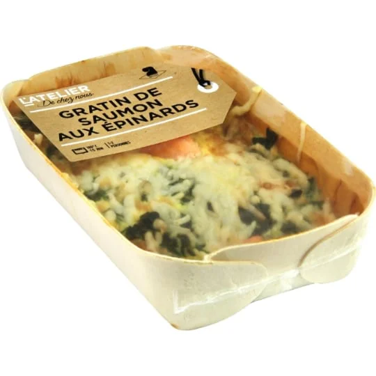 Plat cuisiné Gratin de saumon épinards
