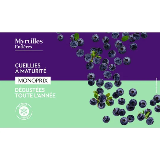 Myrtilles entières surgelées