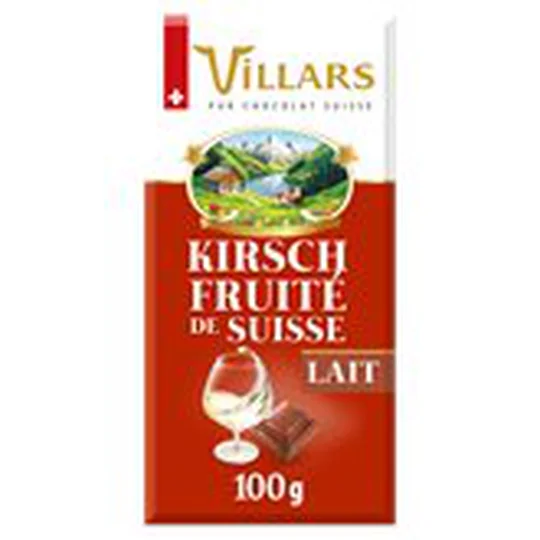 Tablette chocolat Kirsch couverture lait