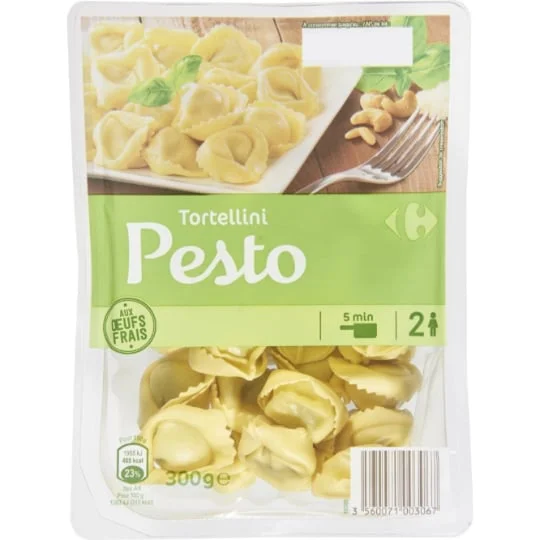 Pâtes fraîches tortellini au pesto