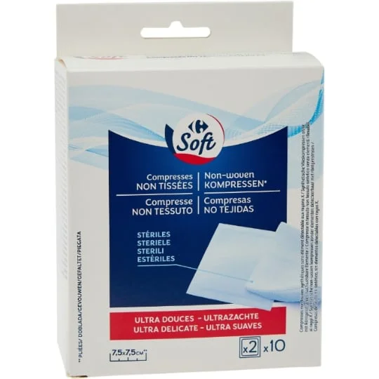 Compresses stériles non tissées