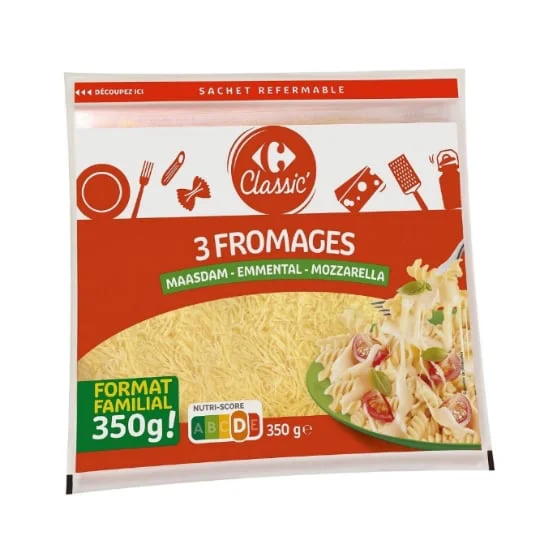 Mélange 3 fromages râpés