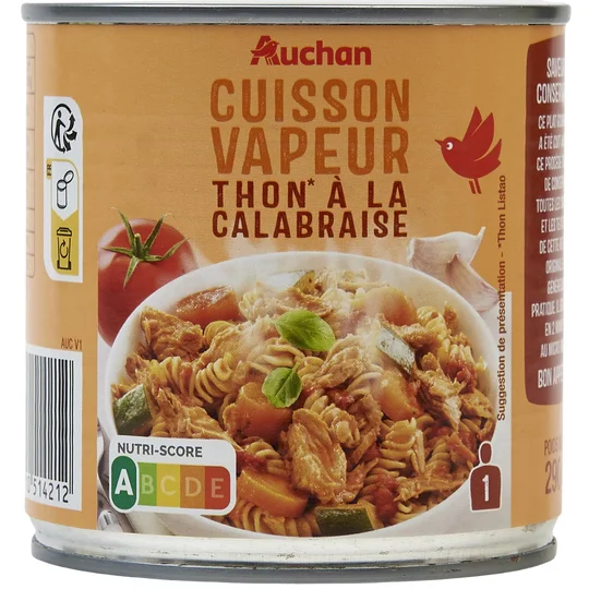 Thon à la calabraise cuisson vapeur