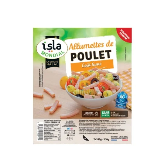 Allumettes de poulet fumées halal
